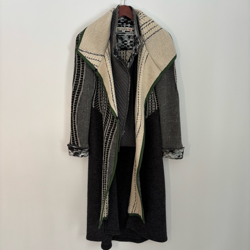 AIMEE G | Lagenlook Textured Artsy Patchwork Whimsigoth Boho Jacket | Size M